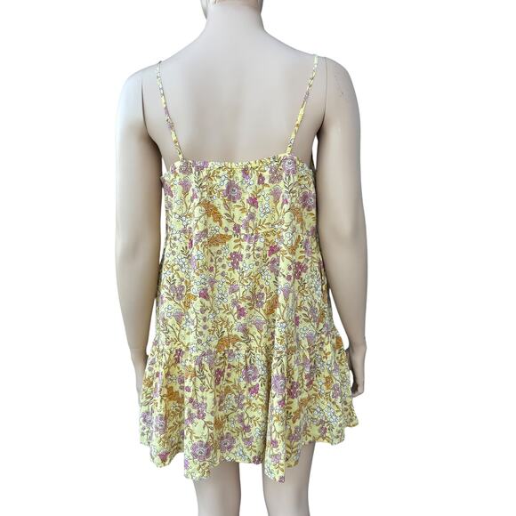 Old Navy XL Yellow Floral Cami Mini Dress Tie Front NWT - Picture 5 of 6